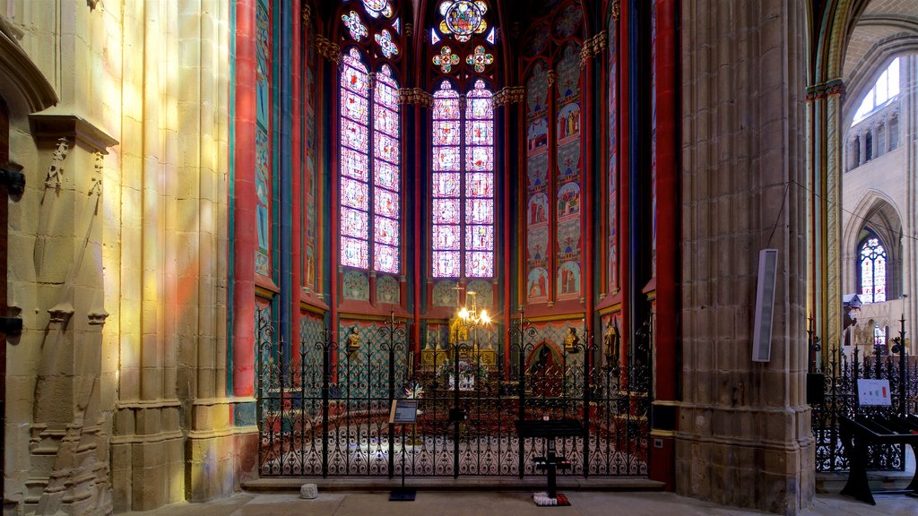 Limoges Cathedral featuring heritage elements, interior views and a church or cathedral