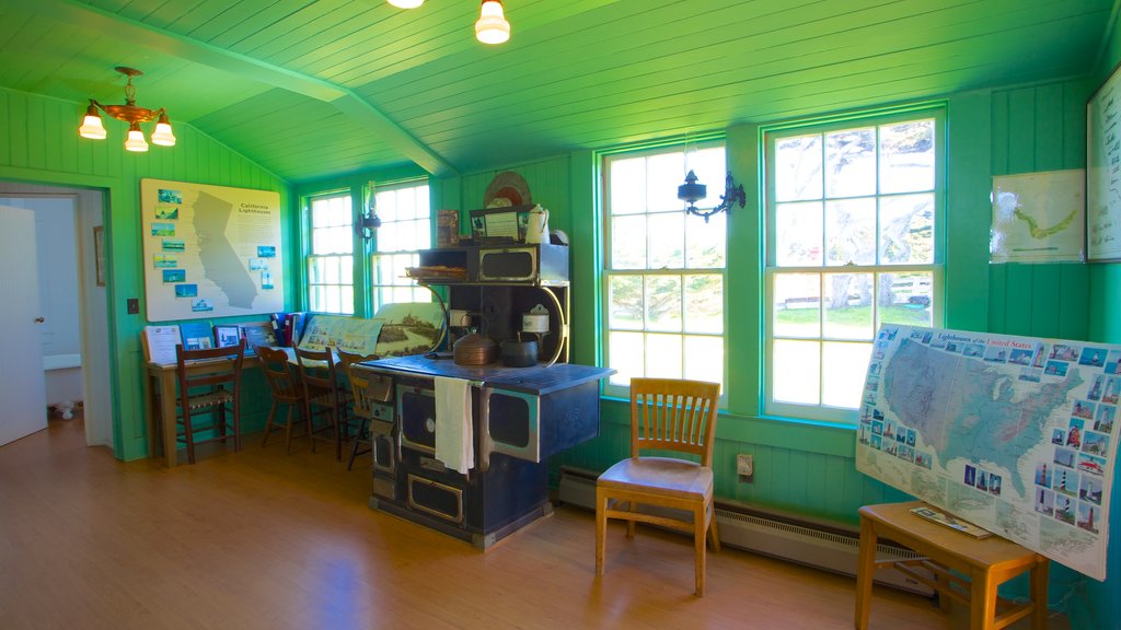 Point Pinos Lighthouse showing interior views