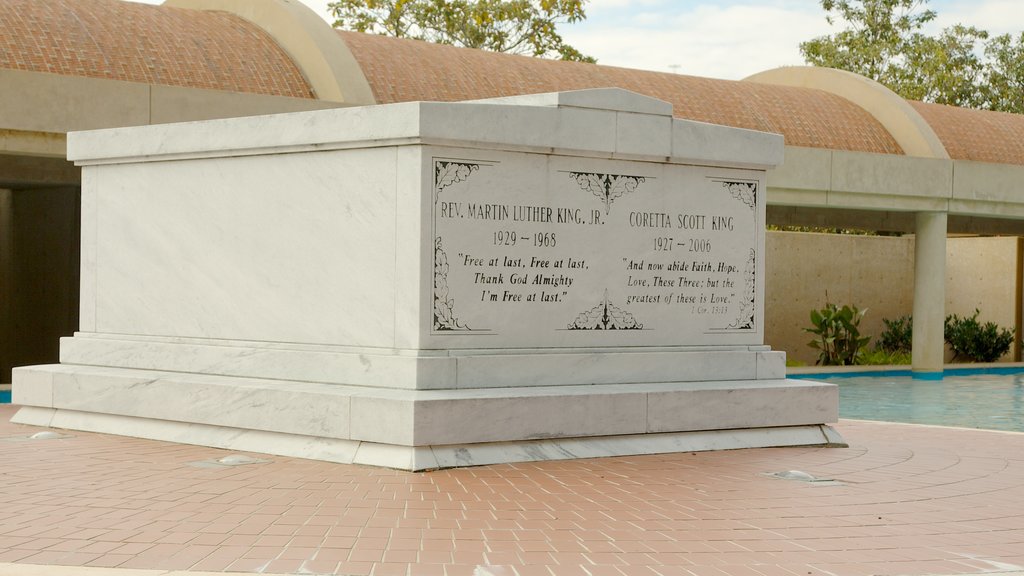 Nationaal historische site Martin Luther King Jr. toont een monument