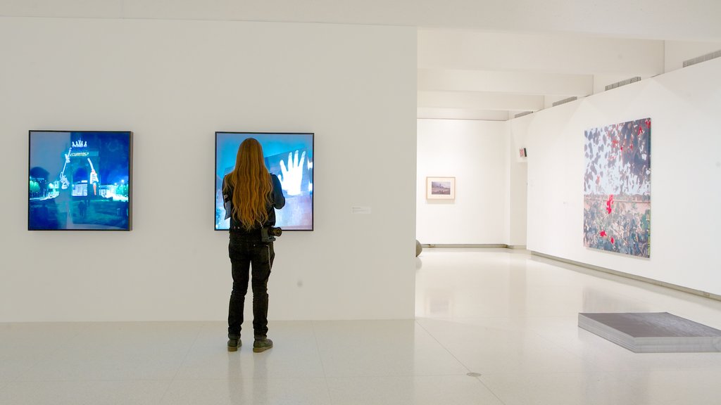 Walker Art Center showing art and interior views as well as an individual female