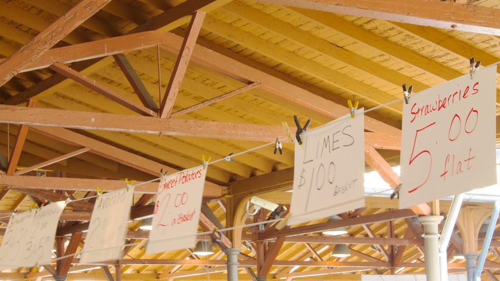 Eastern Market showing signage and markets