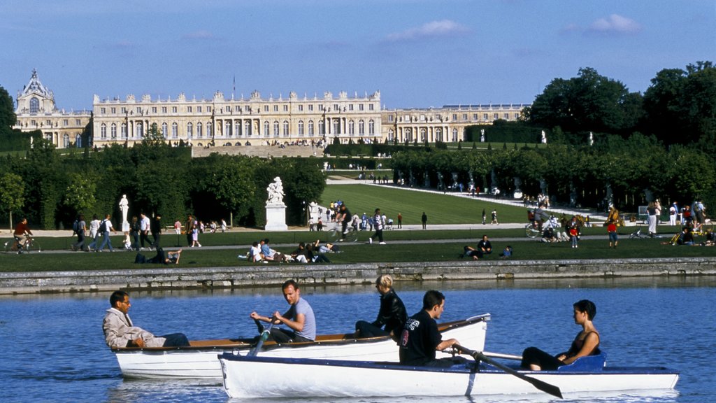 Versailles which includes a river or creek, landscape views and château or palace