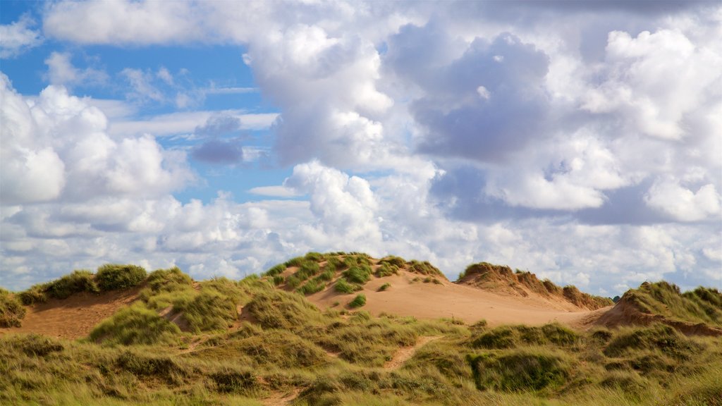 Ainsdale Beach mostrando cenas tranquilas e paisagem