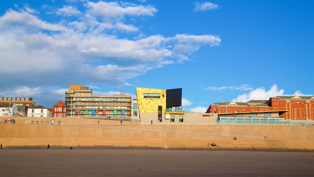 Blackpool Beach showing a sandy beach