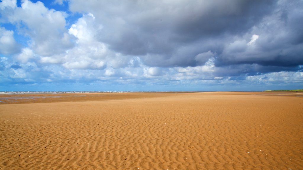 Ainsdale Beach mostrando paisagem, paisagens litorâneas e uma praia