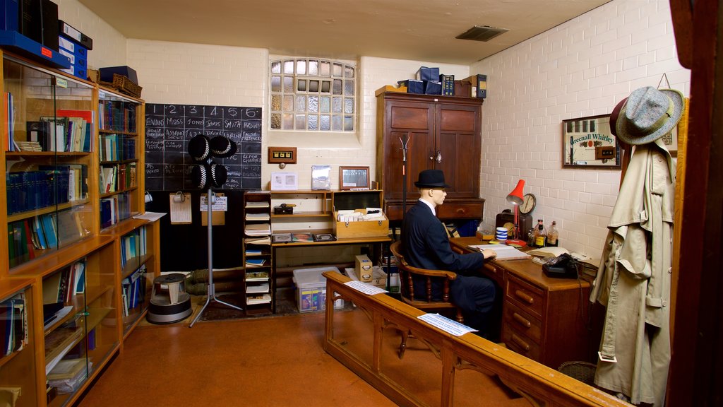 Museum of Policing in Cheshire featuring interior views