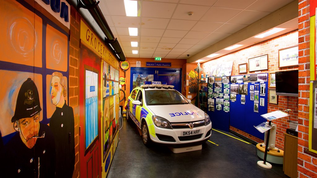 Museum of Policing in Cheshire showing interior views