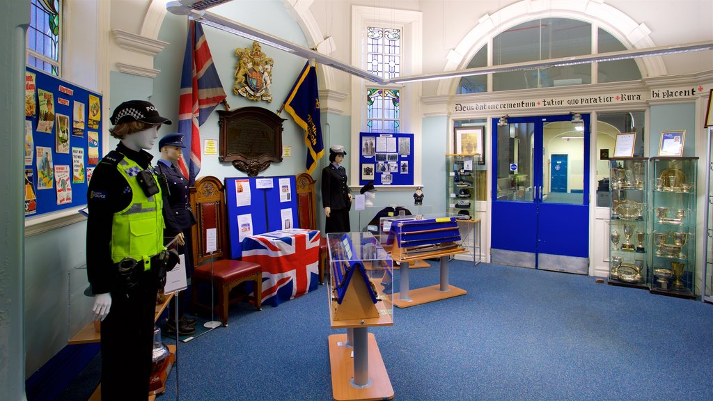 Museum of Policing in Cheshire showing interior views