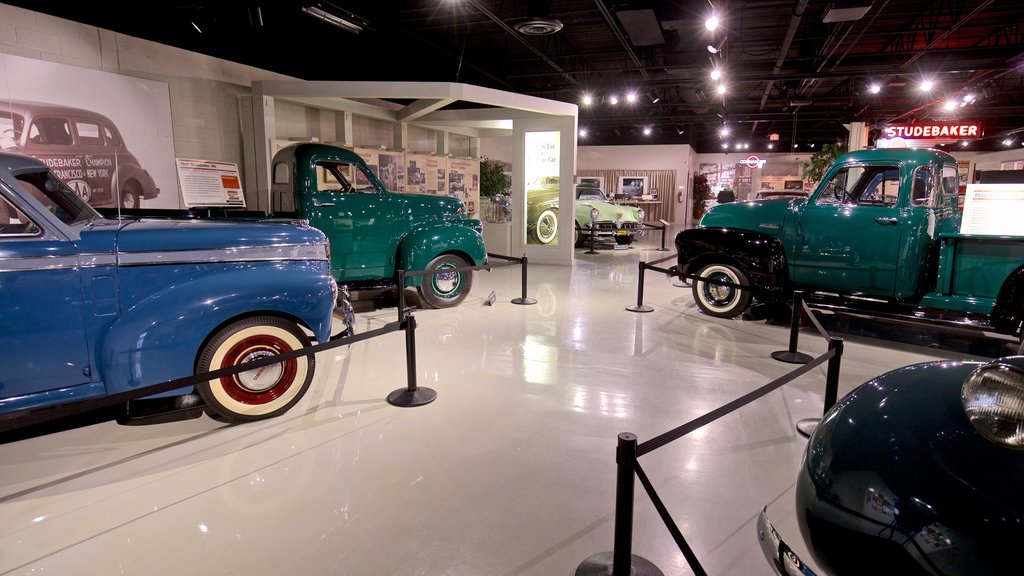 Studebaker National Museum showing heritage elements and interior views