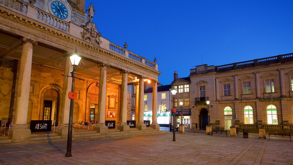 All Saints Church featuring heritage architecture and night scenes