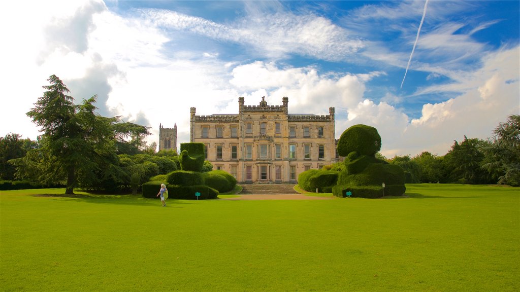 Elvaston Castle featuring château or palace, heritage architecture and a garden