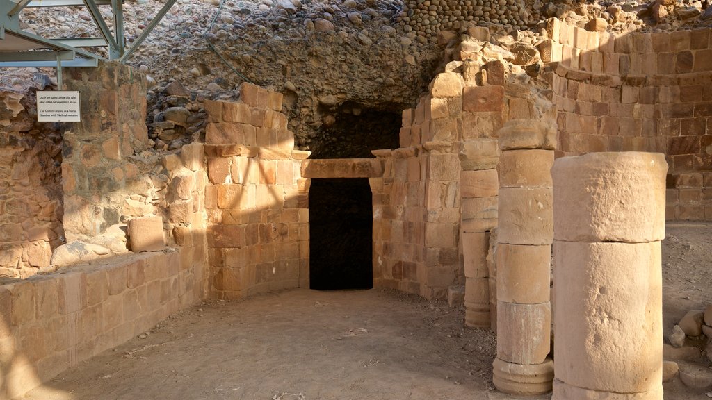 Lot’s Cave featuring a ruin and heritage elements