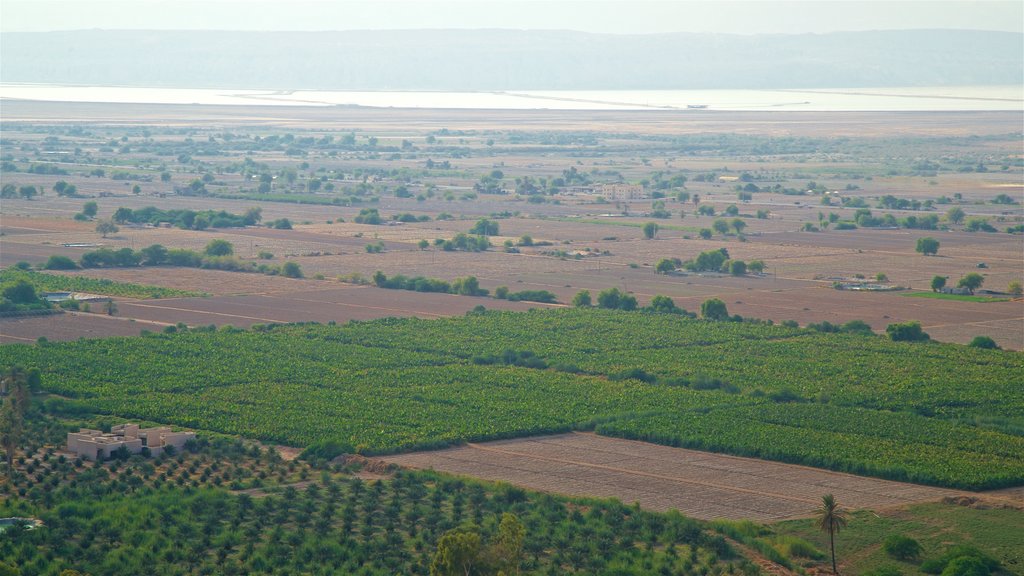 Lot’s Cave showing farmland, tranquil scenes and landscape views