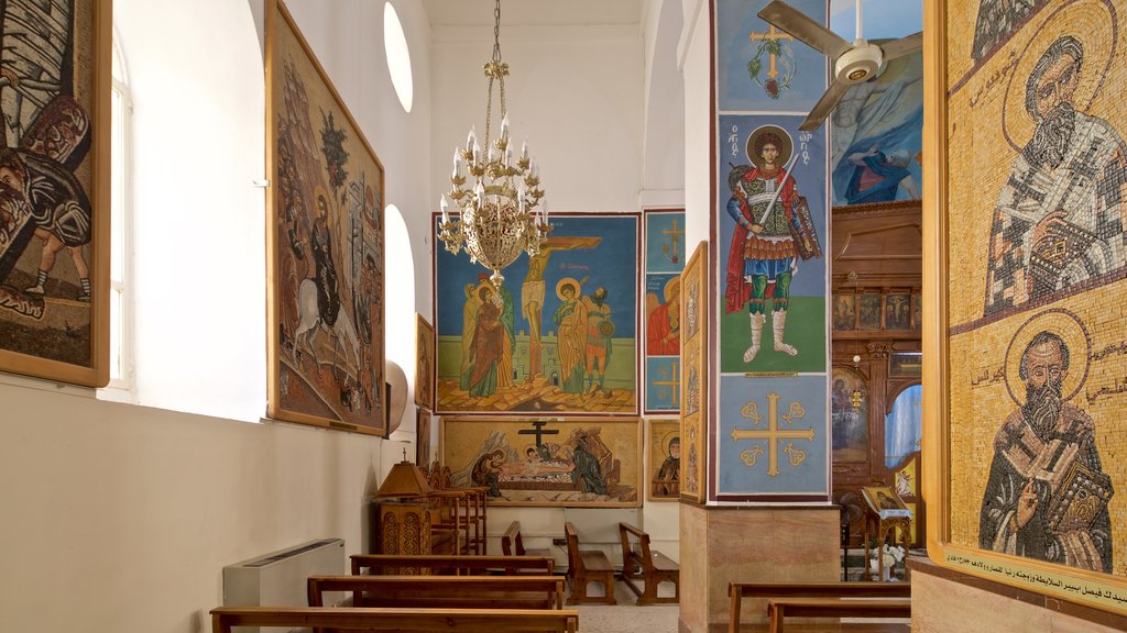 Basílica de San Jorge mostrando una iglesia o catedral, vistas interiores y arte