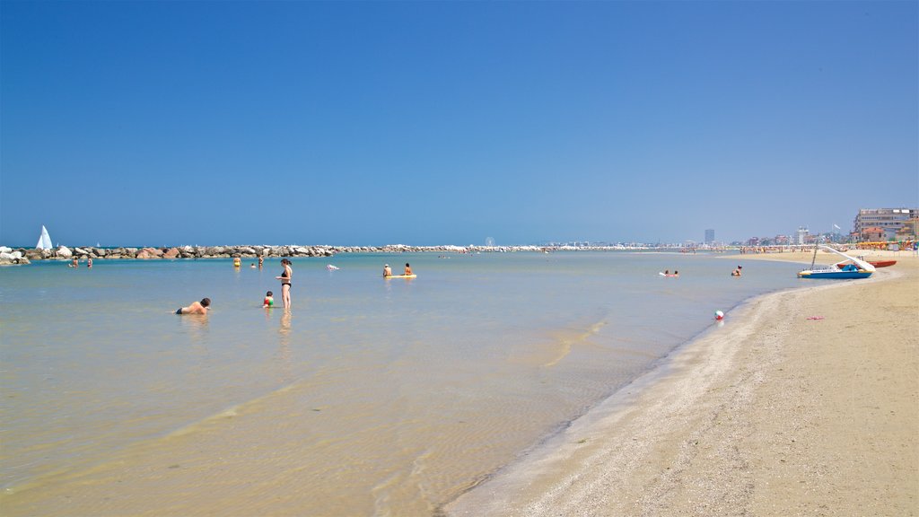 Viserbella showing a sandy beach, swimming and general coastal views