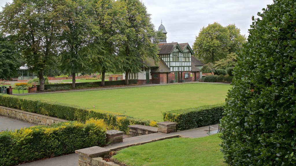 Burslem Park which includes a house and a park