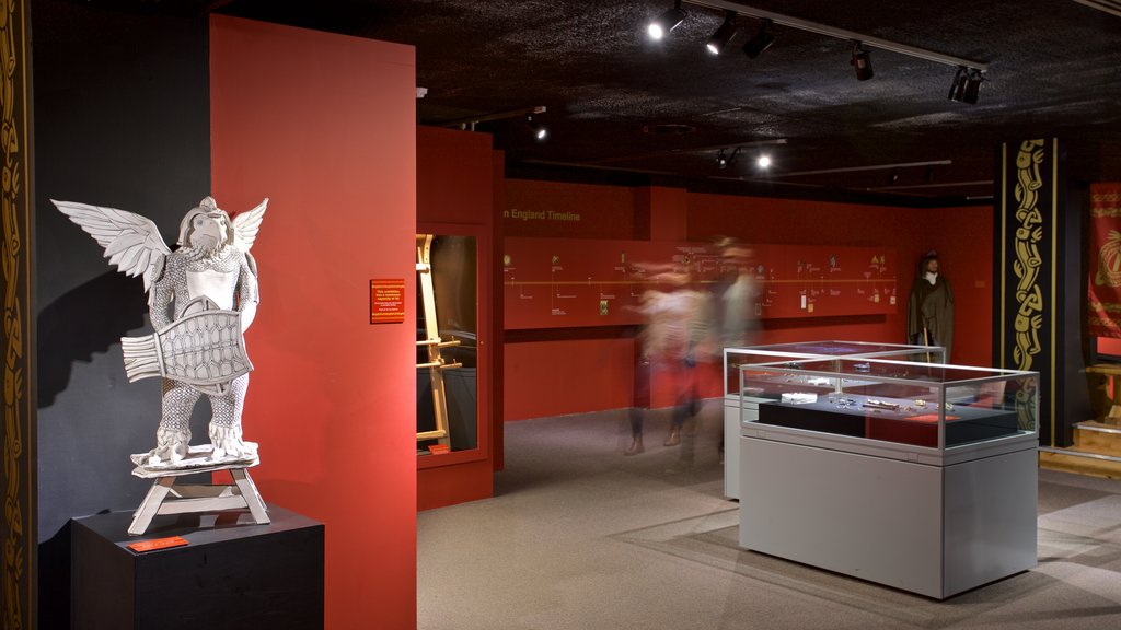 Hanley Potteries Museum featuring art and interior views