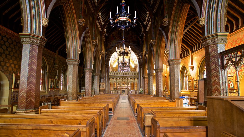 St Giles Catholic Church showing heritage elements, a church or cathedral and interior views