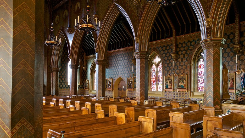 St Giles Catholic Church showing interior views, heritage elements and a church or cathedral