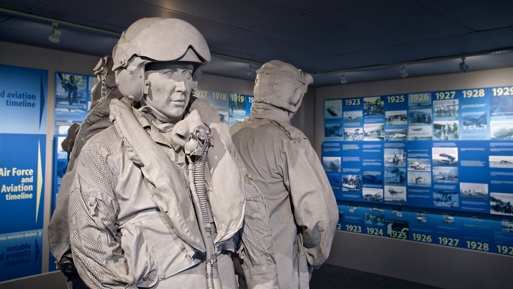 Cosford Royal Air Force Museum featuring interior views