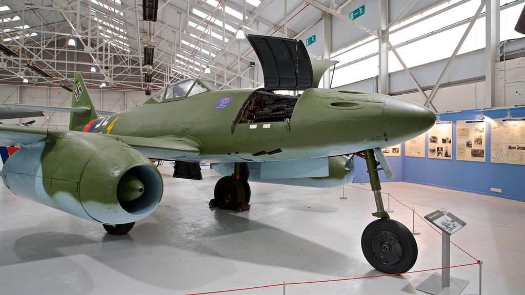 Cosford Royal Air Force Museum showing interior views and aircraft