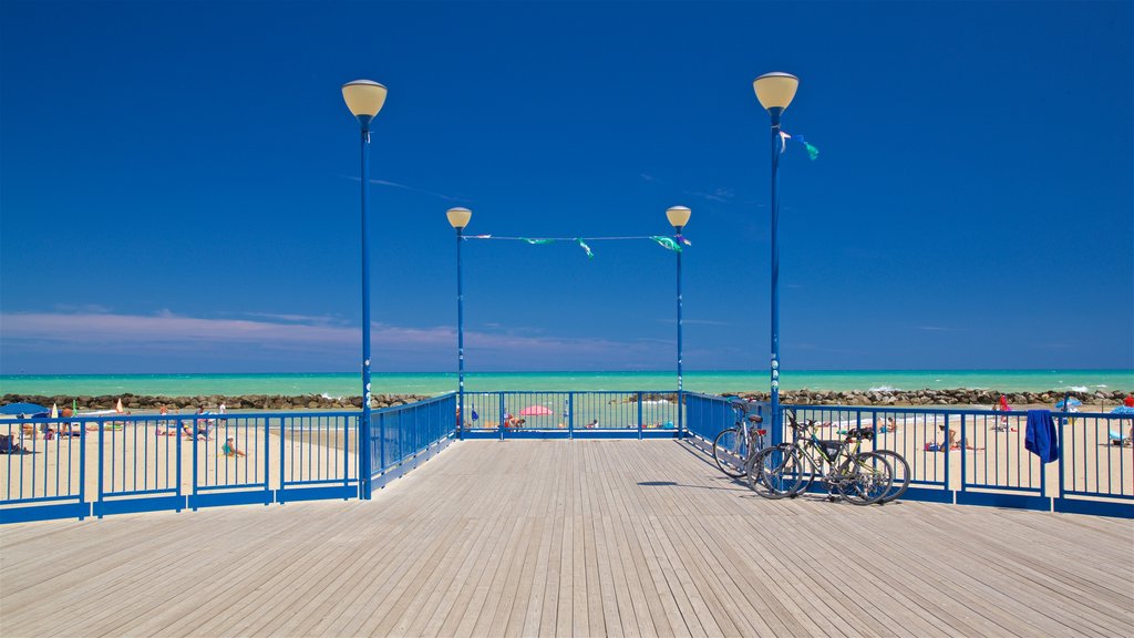 Montesilvano showing a sandy beach, tropical scenes and general coastal views