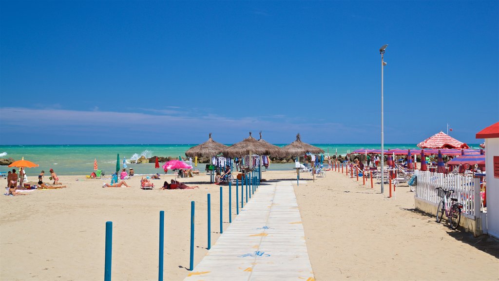 Montesilvano que incluye escenas tropicales, una playa y vista general a la costa