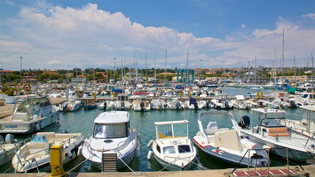 Giulianova Harbor showing a bay or harbor