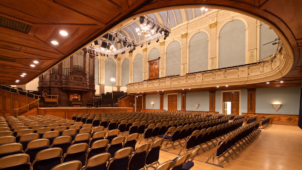 Reading Museum and Town Hall which includes heritage elements, theatre scenes and interior views