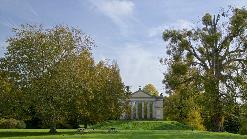 Highclere Castle which includes heritage elements and a park