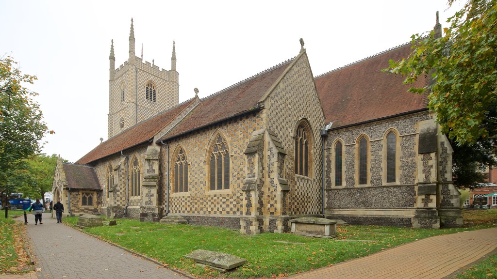 Minster Church of St Mary the Virgin showing heritage architecture and a church or cathedral