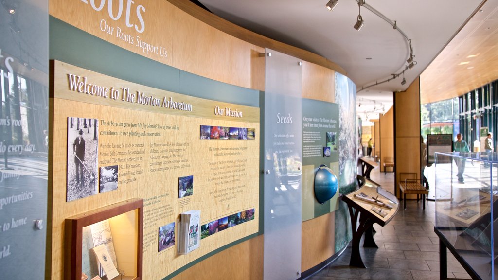 Morton Arboretum which includes interior views and signage