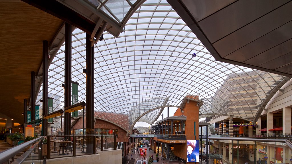 Cabot Circus Shopping Centre yang mencakup pemandangan interior dan perbelanjaan