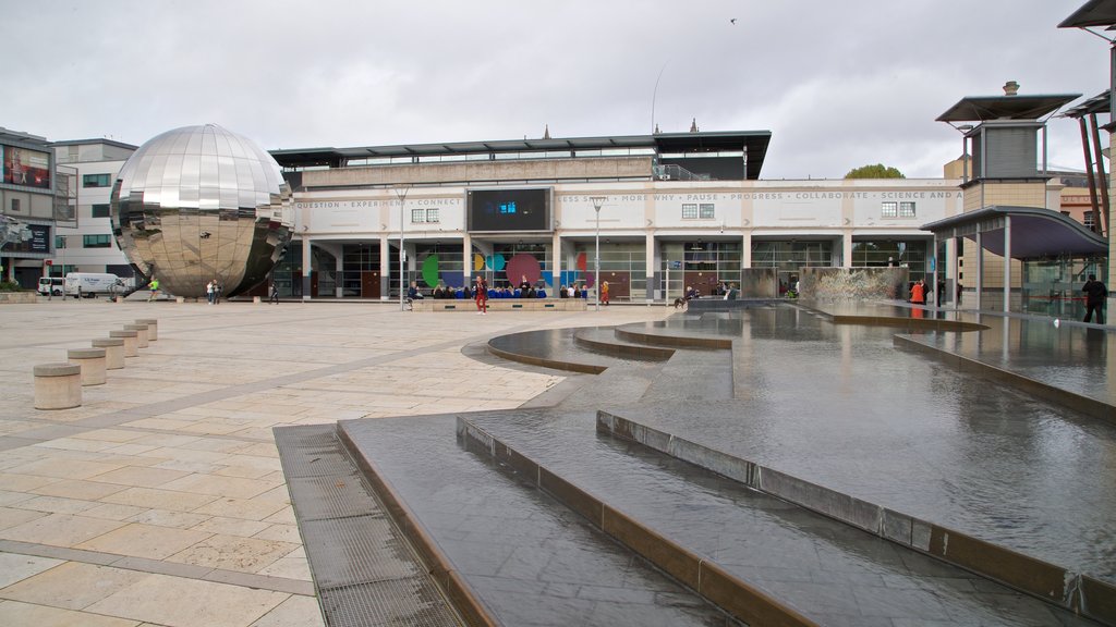 Millennium Square showing a square or plaza and outdoor art