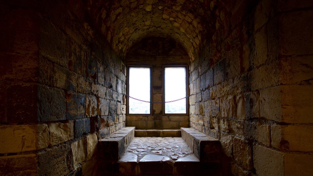 Conisbrough Castle featuring interior views and heritage elements