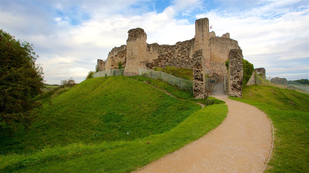 Conisbrough Castle mostrando ruínas de edifício