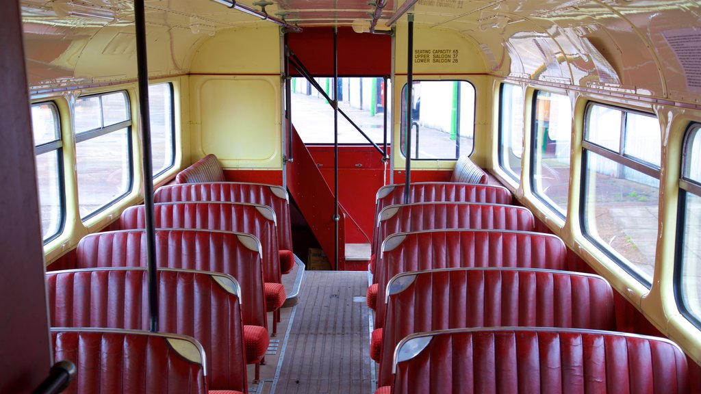 The Trolleybus Museum at Sandtoft featuring interior views