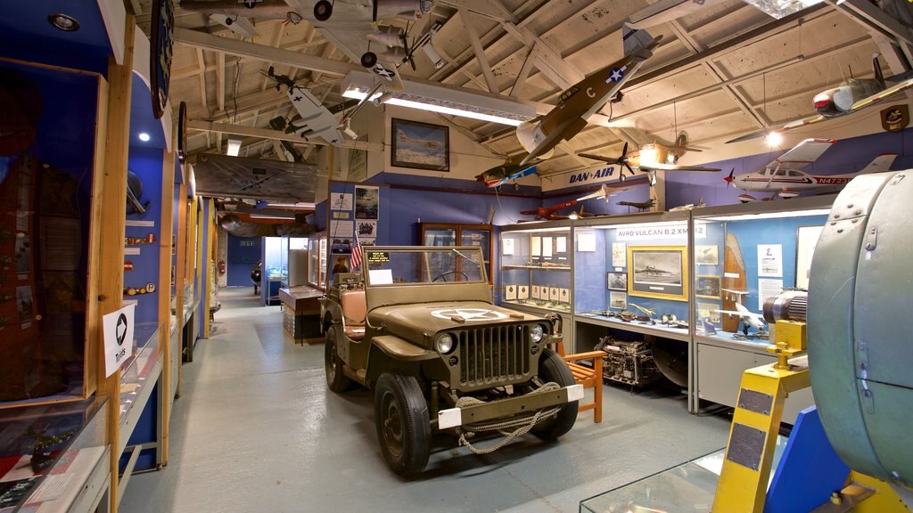 City of Norwich Aviation Museum showing heritage elements and interior views