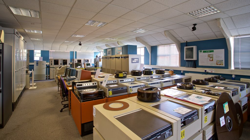 The National Museum of Computing featuring interior views