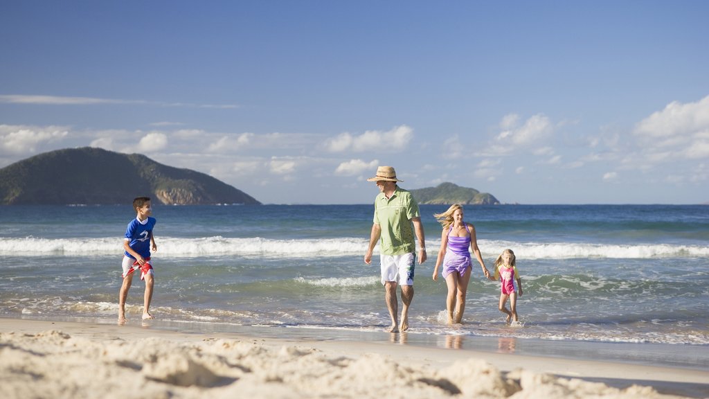 Port Stephens which includes general coastal views, landscape views and a sandy beach