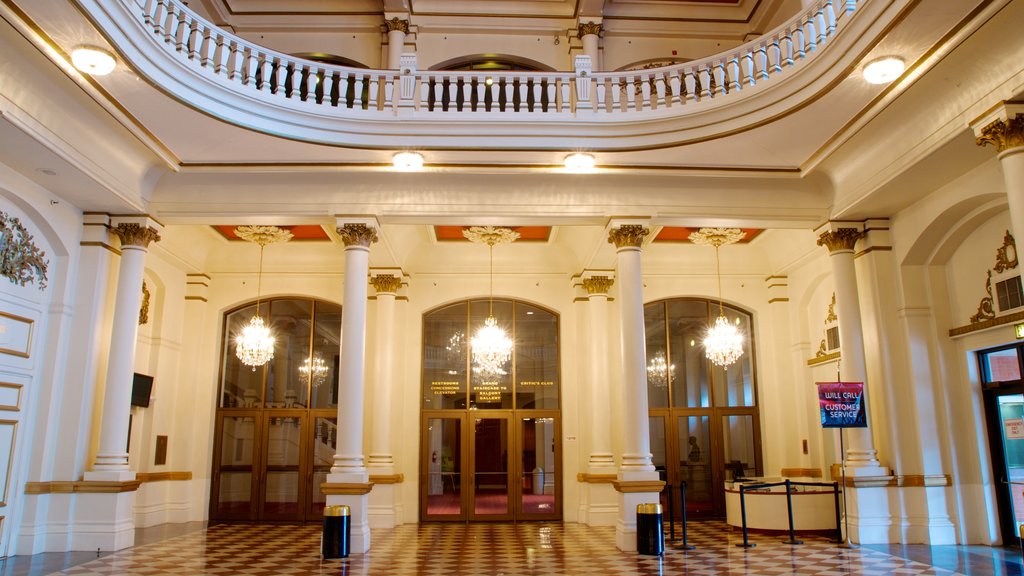 Music Hall showing interior views and music