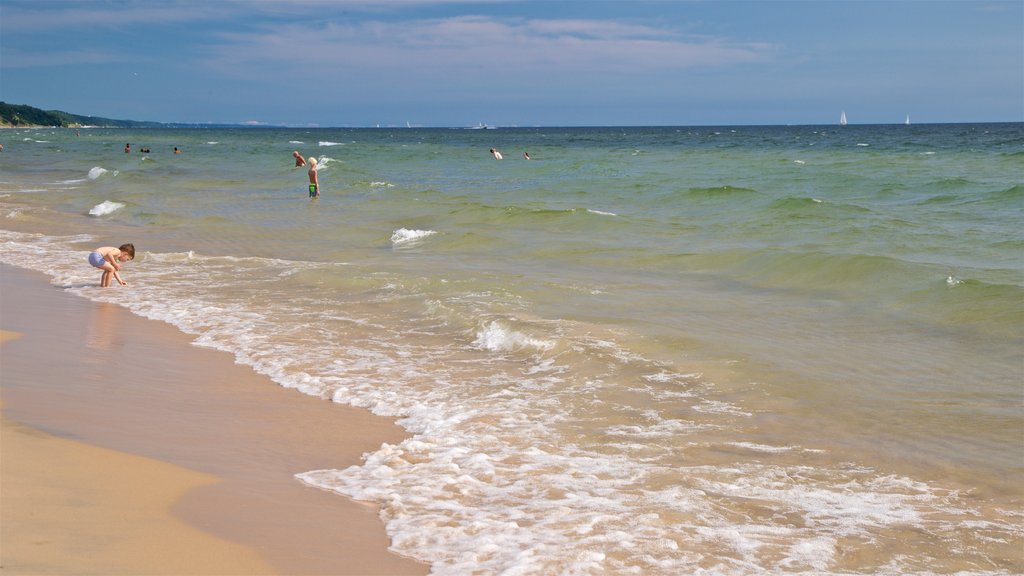 Pere Marquette Park Beach which includes general coastal views and a beach