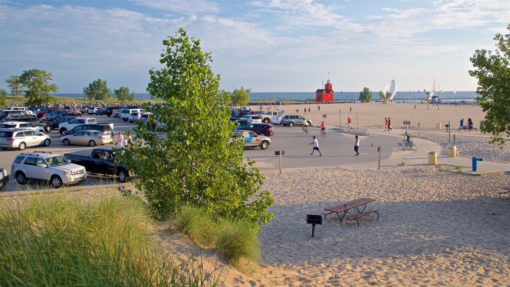 Holland State Park featuring a beach and general coastal views