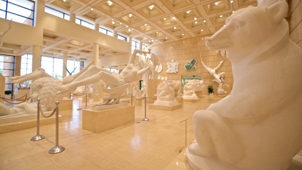 Marshall M. Fredericks Sculpture Museum showing interior views, art and a statue or sculpture