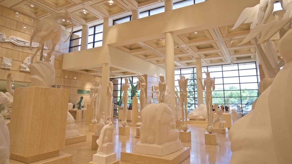 Marshall M. Fredericks Sculpture Museum which includes a statue or sculpture, art and interior views