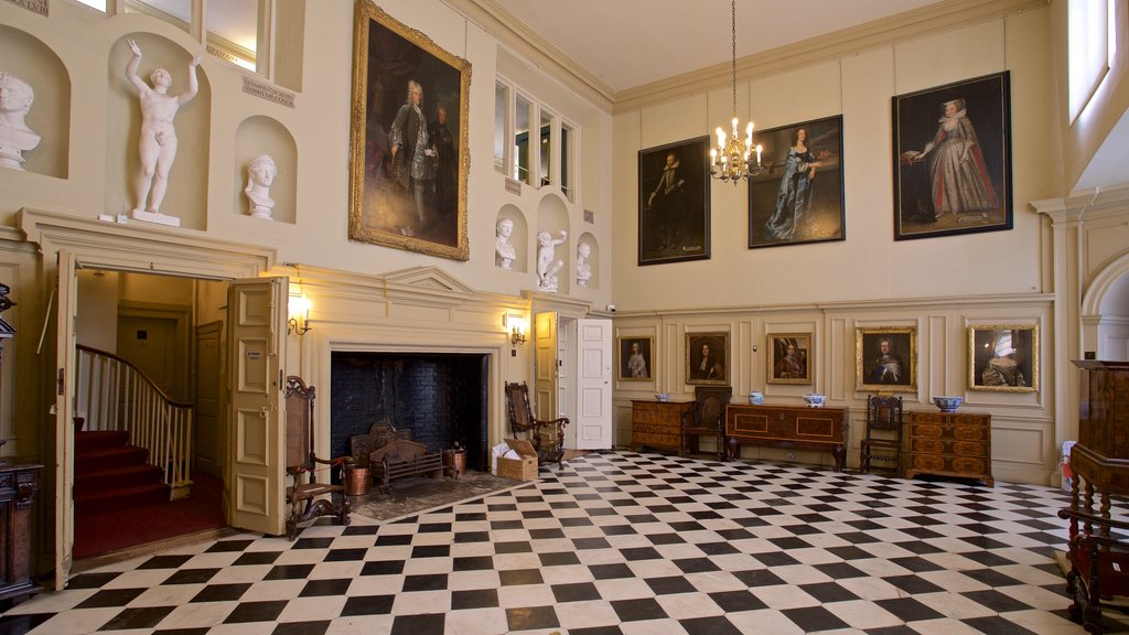 Christchurch Mansion which includes a house, interior views and art