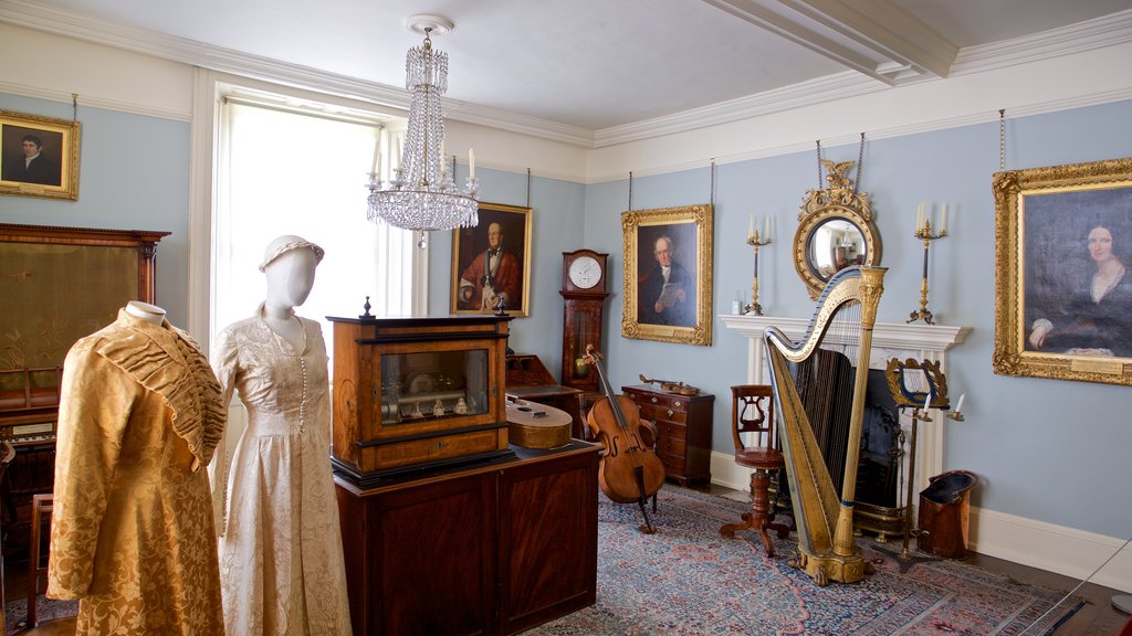 Christchurch Mansion qui includes art, scènes intérieures et éléments du patrimoine