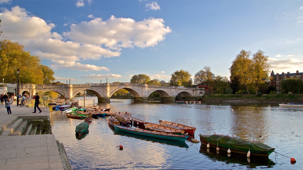 Richmond Bridge featuring a river or creek and a bridge