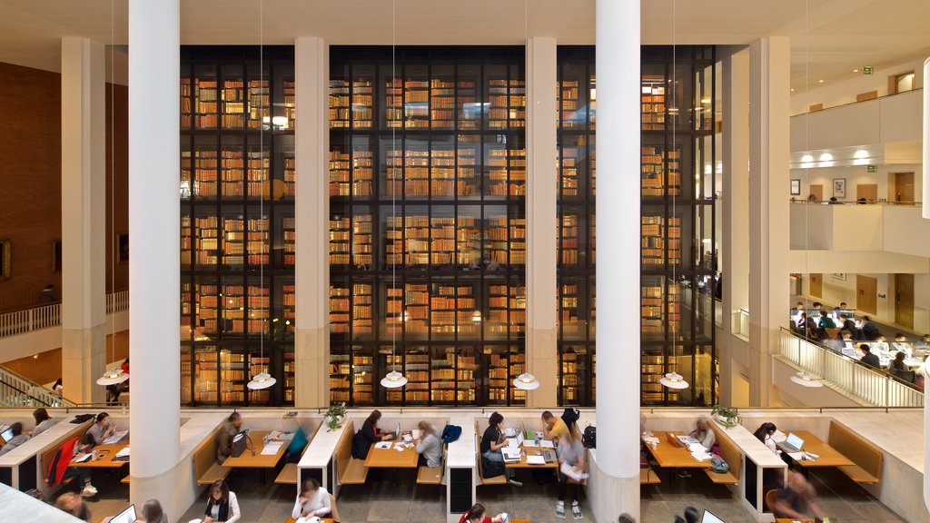 The British Museum featuring heritage elements and interior views as well as a small group of people