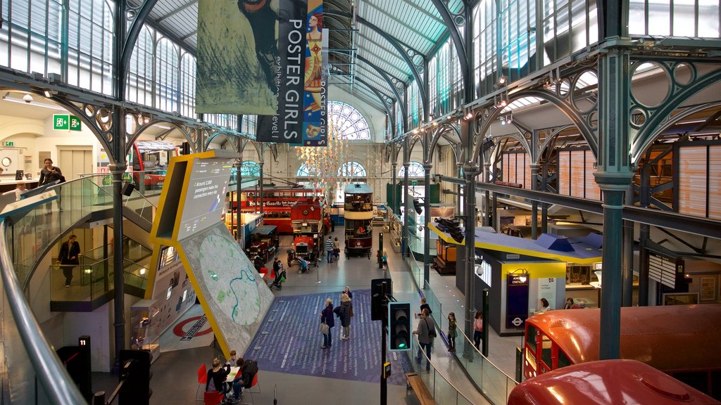 London Transport Museum showing interior views